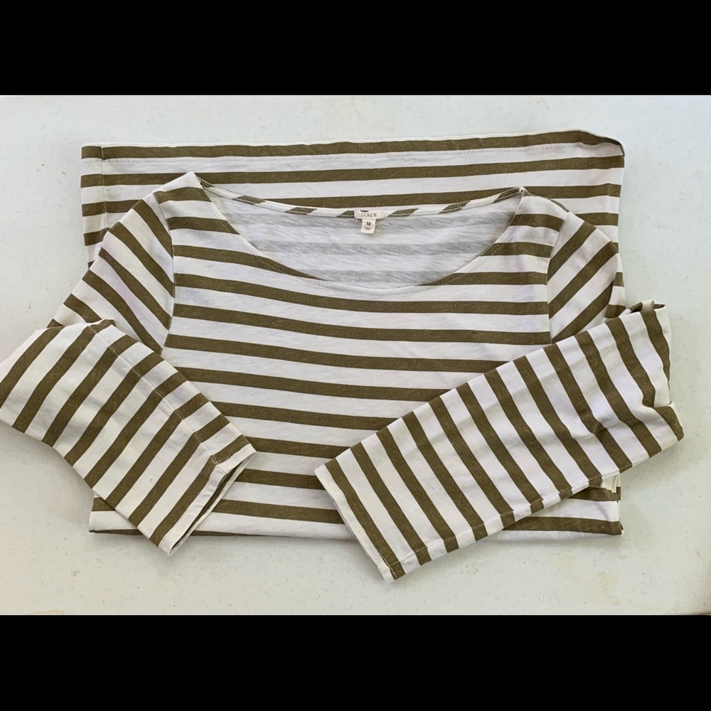 J Crew Striped tee, size medium